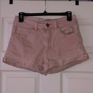 PINK HIGH WAISTED SHORTS